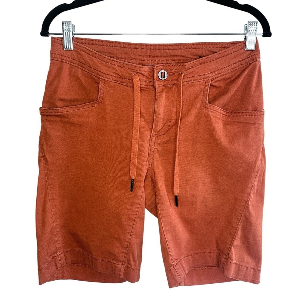 Black Diamond Women's Credo Shorts Size 8‎ Burnt Orange Cotton Stretch Climbing